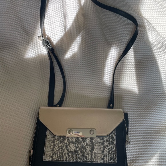 Aldo Black and Cream Crossbody Bag - Picture 2 of 6